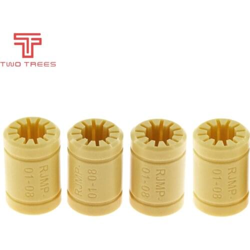 4PCS RJMP-01-08 Solid Polymer LM8UU Linear Bearing 8mm Shaft CNC Plastic Bushing Reprap Medel For 3D Printer Parts