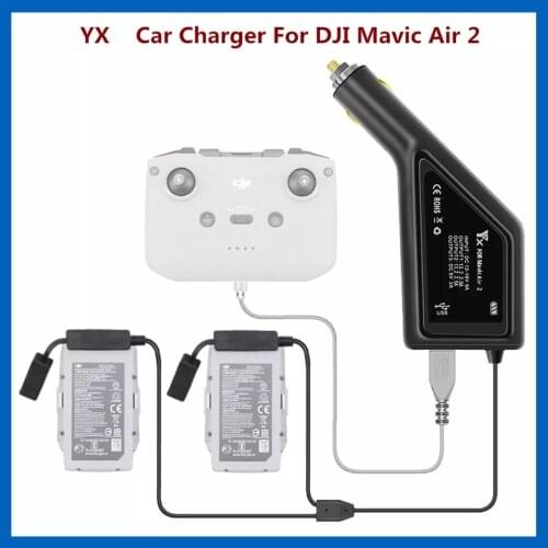 3 In 1 Car Charger Mavic Air 2S Car Charger Battery Charging USB Port Remote Control Charge For DJI Mavic Air 2 Charger Hub