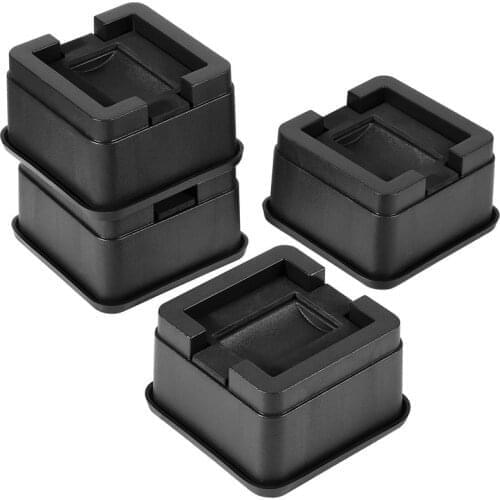4PCS Furniture Riser With Rubber Pads Stackable Furniture Risers Adjustable Risers Supports Lifter For Sofa Table Bed Furniture