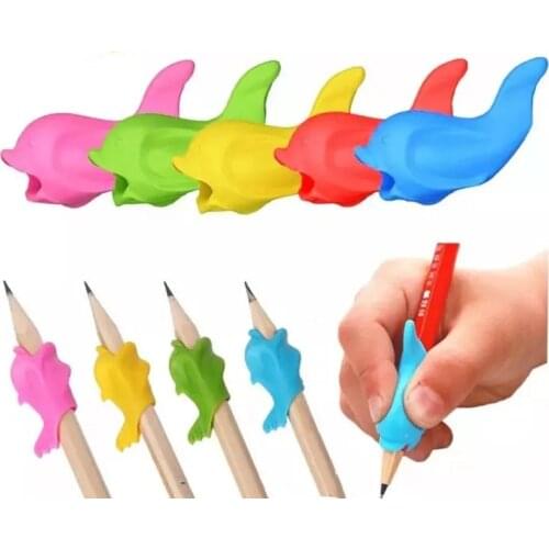 5Pc Fish Pen Grip Holder Silicone Pencil Grasp Writing Correction Device for For Kid Child Children Learning Aid Grip Stationery