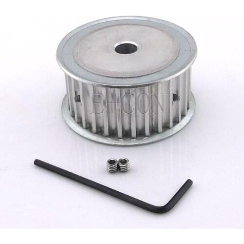 5pcs HTD5M30 Timing Pulley 30teeth Alumium Bore 6mm/6.35mm/8mm/10mm/12mm/12.7mm/14mm/15mm/17mm/20mm Teeth Width 21mm