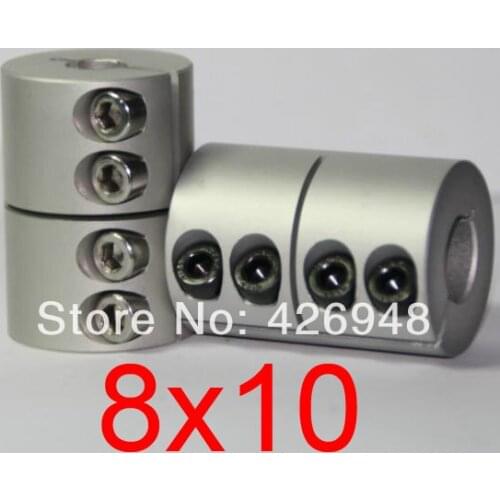 8x10 Rigid clamping screws Solid Coupling for Engraving machine,8mm to 10mm shaft coupler for stepper motor D25 L40