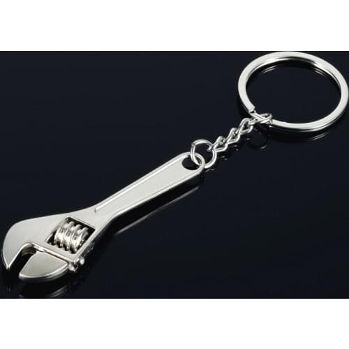 Auto Keychain with Wrench Stainless Steel Car Key Ring High-grade Spanner Model Key Chain Car Styling Keyring Keyfob Pendant