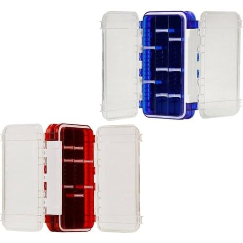 Double Sided Fishing Tackle Box Bait Lure Hook Storage Box Fishing Accessories Plastic Storage Case