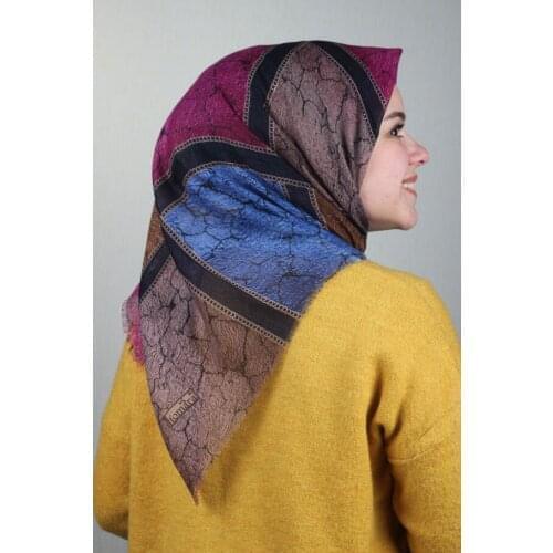 FOMARA SHİNE PATTERNED SILVERY LINEN SCARF-DESEN-08-RENK-07