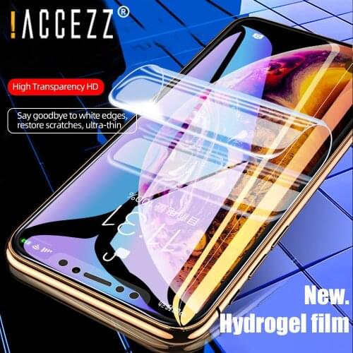 !ACCEZZ Full Cover Hydrogel Screen Protector For iPhone 12 mini Pro Max Anti-fingerprint Protective Soft Film Not Tempered Glass