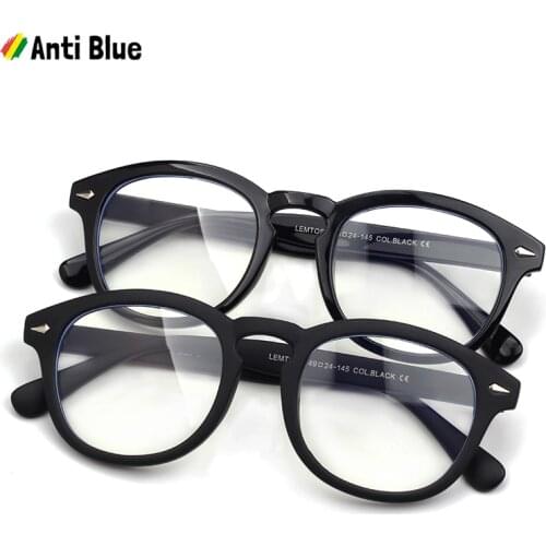 JackJad Classic Johnny Depp Lemtosh Style Anti Blue Ray Eyewear Frame Vintage Round Computer Brand Design Glasses Eyeglasses