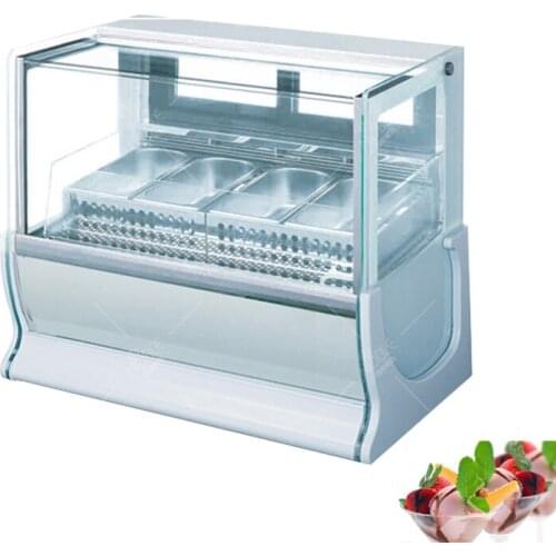 Commercial Ice Cream Display Cabinet Ice Porridge Freezer New 6 Barrel large Capacity Square Ice Cream Showcase