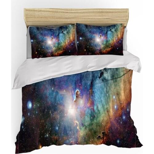 Rainbow Quilt Cover Bedding 3D Print Galaxy Bedding Set Duvet Cover Bed Cover Double 2/3 Piece Tiger Pillowcase Quilt Cover Set
