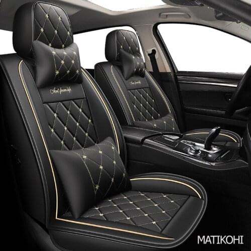 MATIKOHI leather car seat covers For Toyota Corolla CHR Camry Rav4 Auris Prius Yalis Avensis auto accessories car seats style