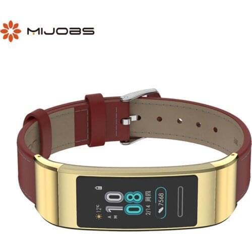 Leather watch strap for Huawei 3 band smart bracelet for Huawei band 4 pro genuine leather band for Huawei 3 pro band pulsera