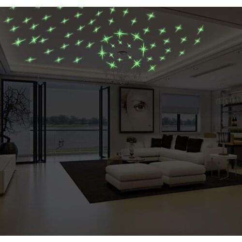 Creative Fluorescent Cartoon Stars Wall Stickers Glow Dark Luminous Paste Ceiling Living Room Bedroom Home Decoration