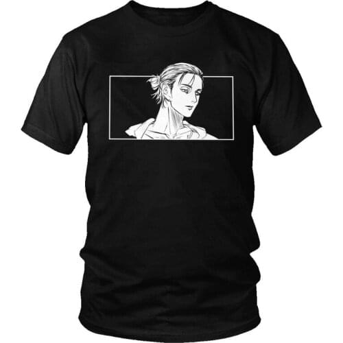 Cool Cool Attack On Titan Eren T Shirt Men Short-Sleeve Anime Manga Shingeki No Kyojin T-shirt Summer Tee Top Cotton Tshirt Gift