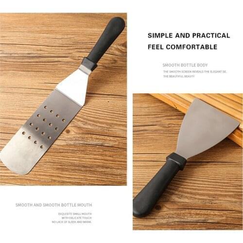 Kitchen Grill Spatula Scraper Set Grill Turner Stainless Steel Scrape Pancake Teppanyaki Griddle Cooking Utensil Baking Tools