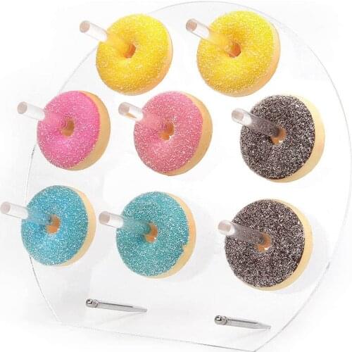 Donut Display Stand Transparent Round Acrylic Dessert Donut Table Stand Wedding Child Birthday Party Decoration