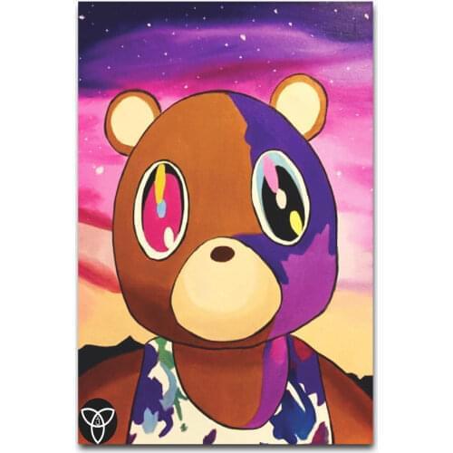 Hot New Kanye West Yezzy USA Rap HIPHOP-Silk Art Poster Wall Sticker Decoration Gift