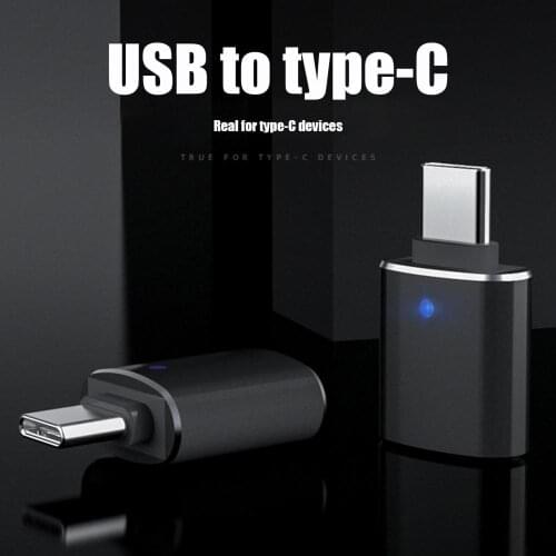Portable Micro-USB to Type-C Mobile Phone Adapter Connector with Indicator Light