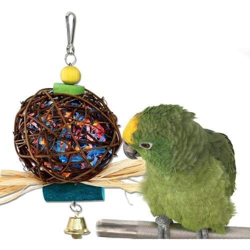 Parrot supplies toy bird Vine Bal brushed grass Raffia Bite Paper Las