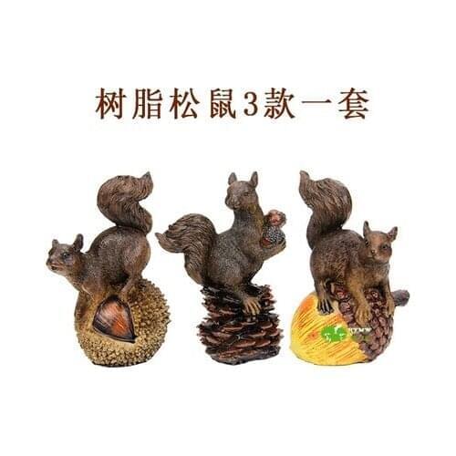Statuette Home The simulation model of the squirrel garden garden landscaping resin decoration home decoration wild animal
