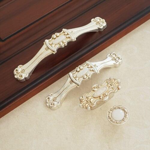 1.26" 3.75" 5" Vintage Silver Drawer Pulls Shabby Kitchen Cabinet Handle Round Dresser Knob Retro Style Door Handles 32 96 128mm