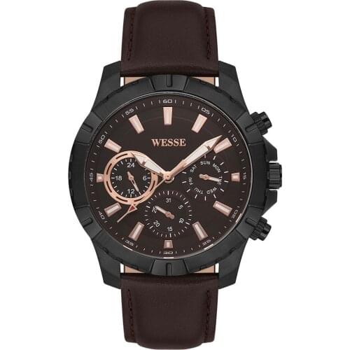 Мужские часы с кожаным ремешком Wesse China At AliExpress