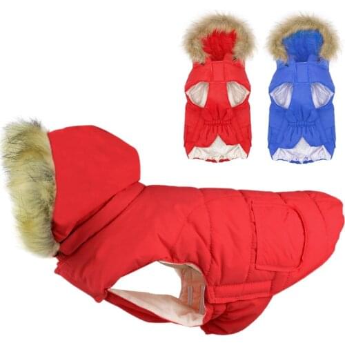 Winter Dog Clothes For Small Medium Dogs French Bulldog Chihuahua Waterproof Removal Fur Hoodies Cat Puppy Pet Dog Coat Jackets