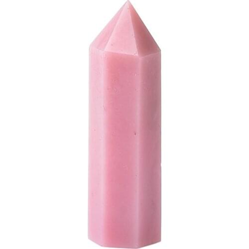 1PC Natural Stone Pink Opal Crystal Point Tower Energy Stone meditation Reiki Obelisk Quartz 50-80mm Home Decoration Gift