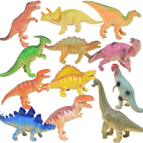12pcs/set 15-18cm Dinosaur Model Action & Figures Can make a sound Toys for Children