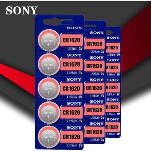 15pc/lot Sony 100% Original CR1620 Button Cell Battery For Watch Car Remote Key cr 1620 ECR1620 GPCR1620 3v Lithium Battery