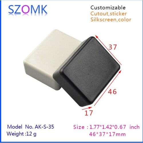 5 pcs, hot selling abs material plastic electronic box 46*37*17 mm outdoor plastic enclosures, standard plastic junction box