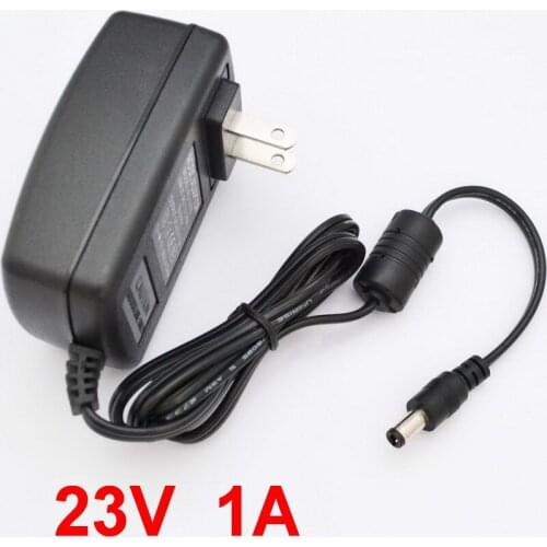 50PCS DC 23V 1A AC 100V-240VConverter Switching power adapter 1000mA Supply US Plug DC 5.5mm x 2.1-2.5mm