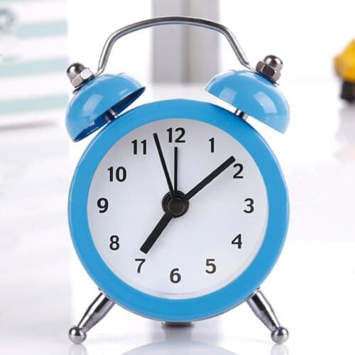 White Black Household Retro Alarm Clock Round Number Double Bell Desk Table Digital Clock Home Decor Table Clocks Cartoon