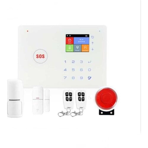 Wireless Smart Home Security Mobile APP Remote Control Rechargeable Battery Wifi GSM Alarm System Kit Support Two Way Audio