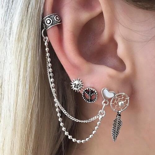 Black bohemian earrings for women earring for girls charms hawaiian jewelry long ear rings dangle boho earring set brincos 2021