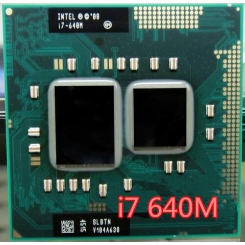 Intel core I7 640m I7-640m i7 640M Dual Core 2.8GHz L3 4M 2800 Mhz BGA1288 CPU Processor works on HM55 640M free shipping