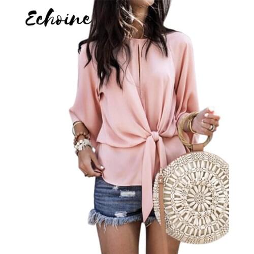 Розовые блузки Echoine China At AliExpress