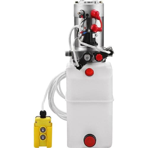 6 Quart Double Acting Hydraulic Pump Dump Trailer Plastic Lifting 12V