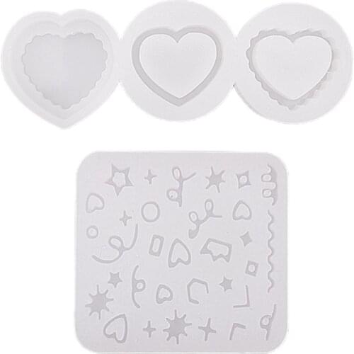 J60E Quicksand Heart Shape Resin Shaker Mold Crafts Ornaments for Decoration Gifts to your Classmates Family and Friends