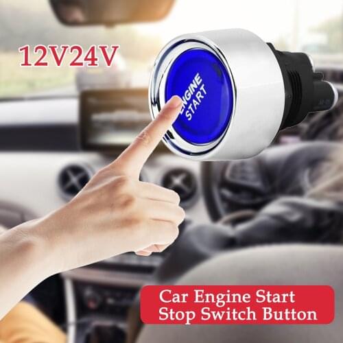 12V/24V 50A Car Engine Start Push Button Keyless Start Button Ignition Starter Car Engine Start Button Auto Accessories