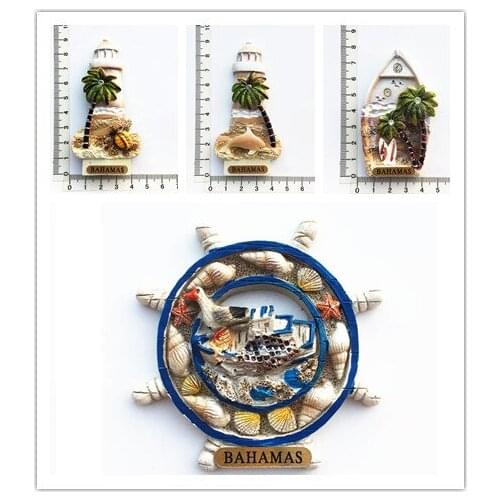 South America Bahamas Sea view Fridge Magnet Tourist Souvenirs Refrigerator Magnetic Stickers Travel Gifts