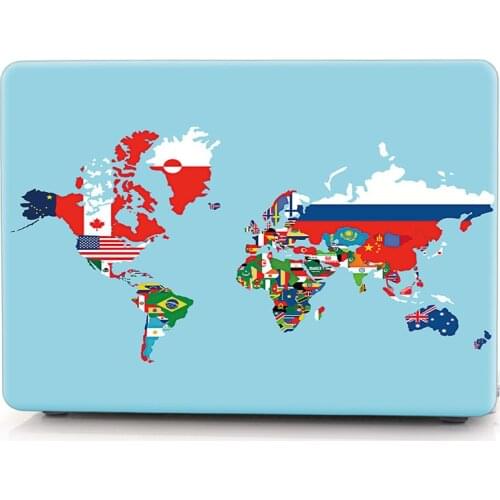 World Map Case for Macbook Pro 13 inch Study School Matte Cover for Mac book Pro 13 inch A1278 A1706 A2251 A2289 2020 Touch Bar