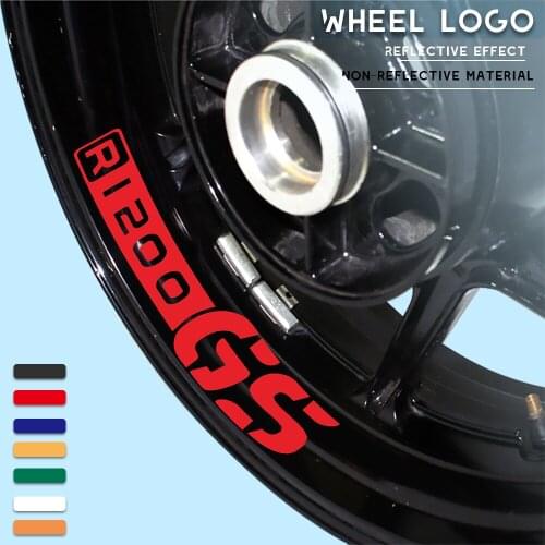 Motorcycle sticker waterproof decorative wheel stripe logo with reflective MOTO inner ring decal for BMW R1200GS