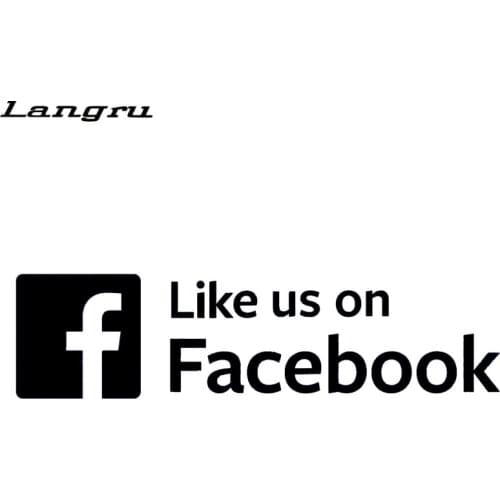 Langru Sticker Autocollant Like Us On Facebook Logo Social Decal Fashion Personality Creative Vinyl Decor Decals Jdm