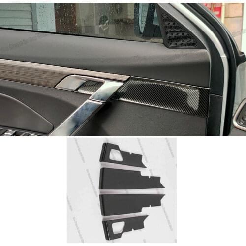 Lsrtw2017 Stainless Steel Car Door Handle Cover Frame Trims for Geely Azkarra Boyue Pro Atlas Emgrand 2020 2021 Carbon Fiber