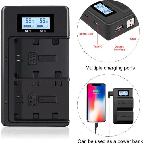 PALO NP-FZ100 NPFZ100 NP FZ100 Battery Charger for Sony NP-FZ100, BC-QZ1, Sony a9,A7R MARK 3, a7R III, a7 III,A6600