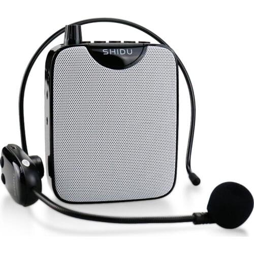 SHIDU Portable Voice Amplifier Wireless UHF Microphone Personal Mini Hifi Stereo AUX Audio Speaker For Teachers Instructor M500