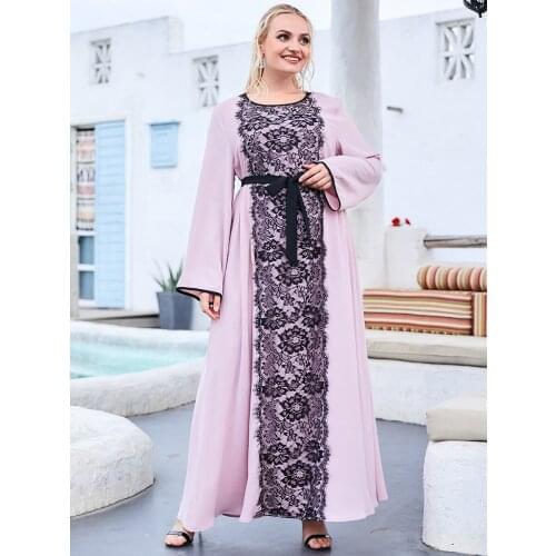 Ramadan Turkey Muslim Dress Women Abaya Moroccan Kaftan Islamic Clothing Lace Hijab Djellaba Dubai Jilbab Eid Party Vestidos