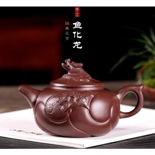 Undressed ore quality goods of purple clay the dragon fish pot full manual customize a pot of age undertakes the teapot