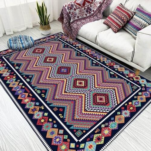 Multicolor Colorful Lattice Bohemian Style 3D Print Carpets For Living Room Bedroom Area Room Child Mat/Rug Crawl Floor Rug Play