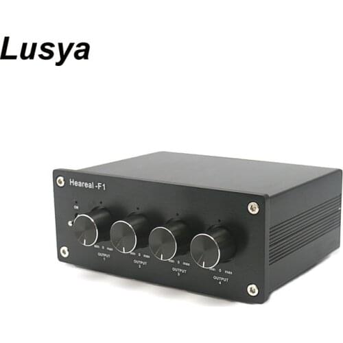1 Input 4 Output Lossless Audio Stereo Signal Switcher Switch Splitter Selector AC 220V T0074